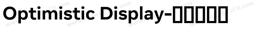 Optimistic Display字体转换